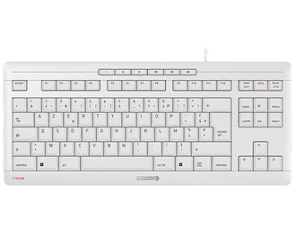 CHERRY STREAM KEYBOARD TKL Tastatur Universal USB AZERTY Französisch Weiß