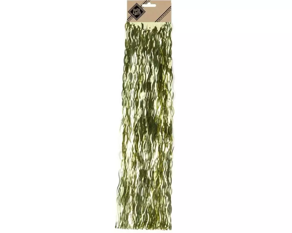 Holly & Jolly Lametta gewellt 50 cm, Salbeigrün