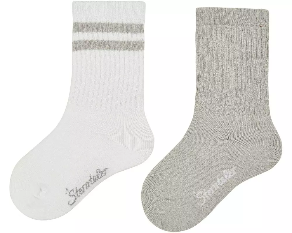 Sterntaler Socken Active Uni lang 2er Set Hellgrau Melange Gr. 17-18