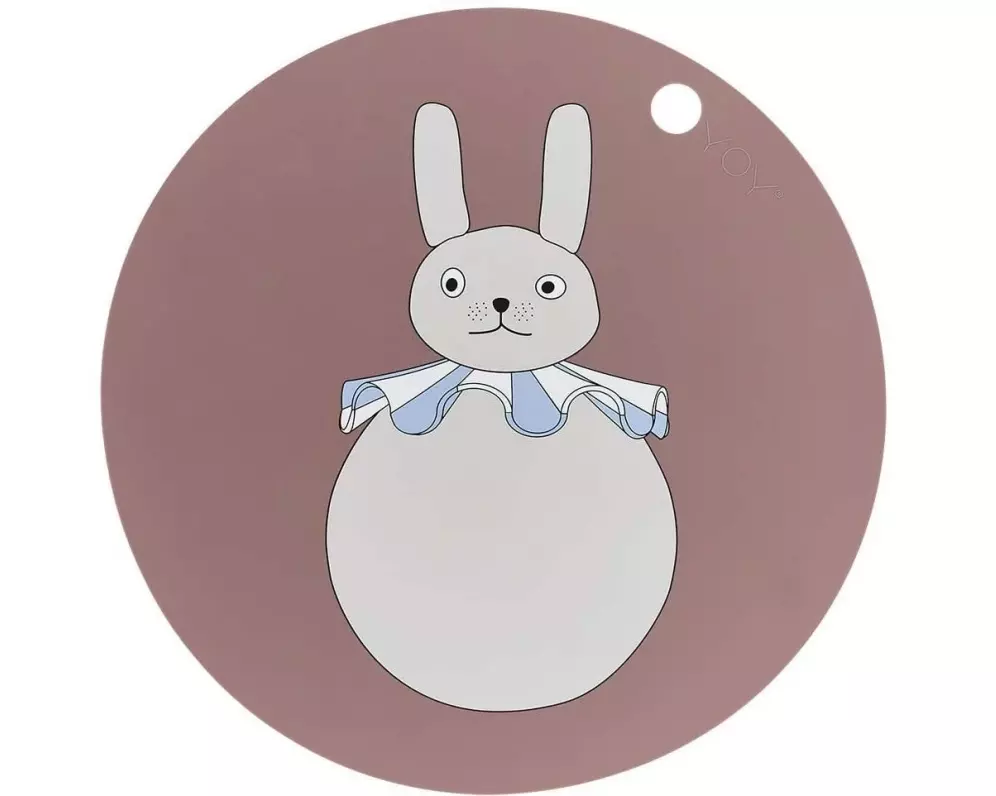 OYOY Kindertischset Pompom Rabbit Ø39 cm