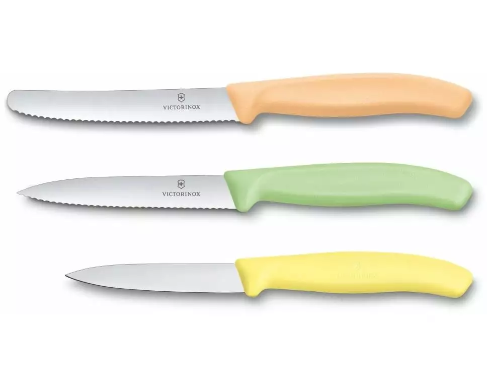 Victorinox Gemüsemesser Trend Colors 3-teilig, Gelb/Grün/Orange