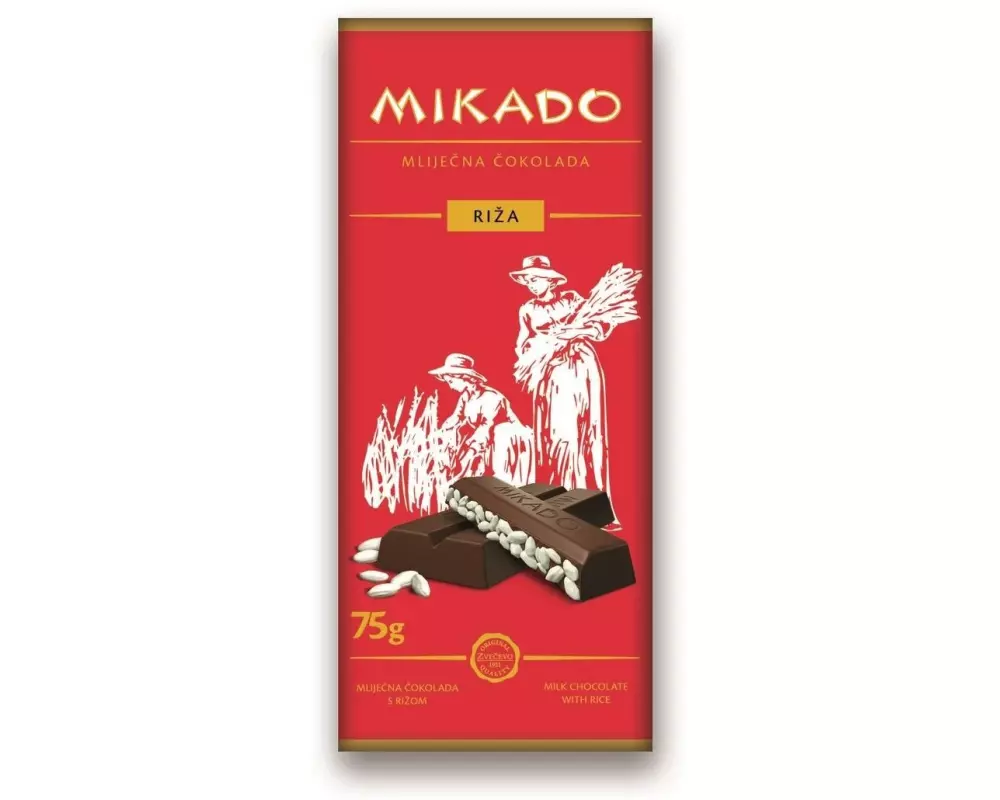 Mikado Schokolade mit Puffreis 75 g