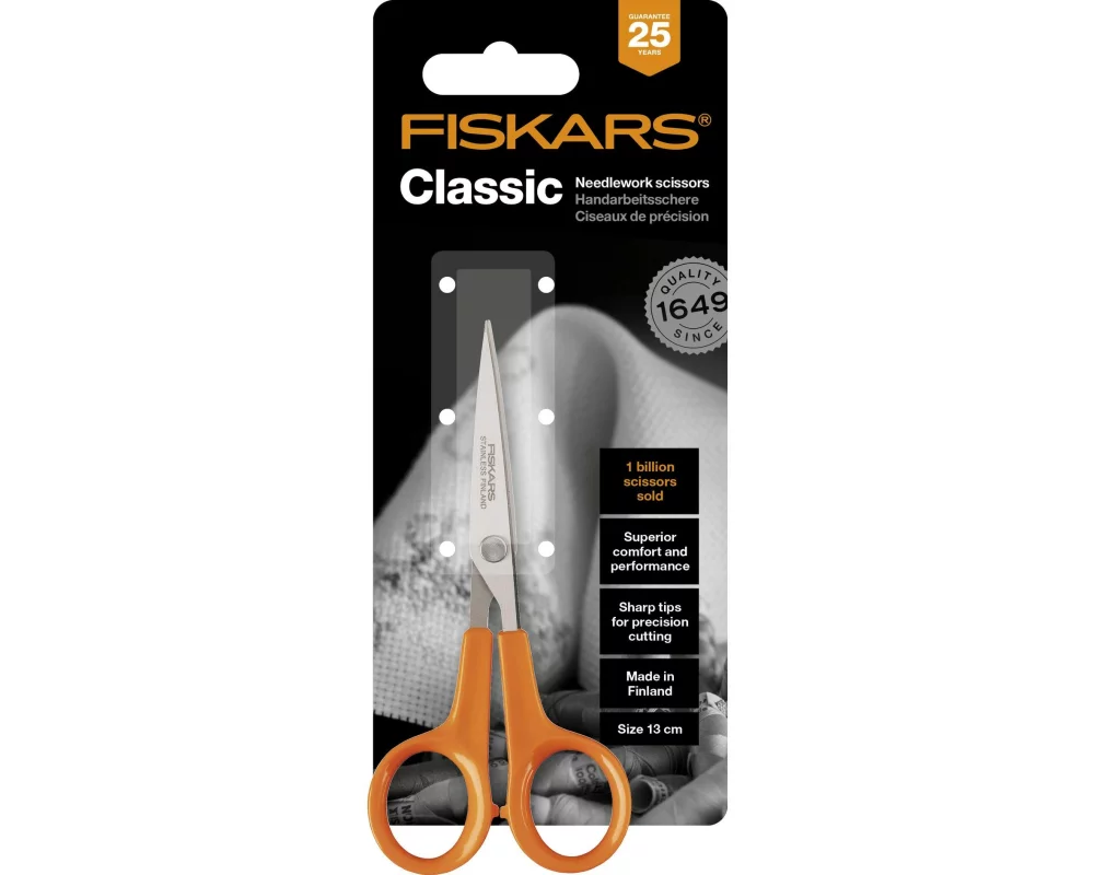 Fiskars Schere Classic-Micro-Tip-Handarbeit 13 cm Rostfreier Stahl