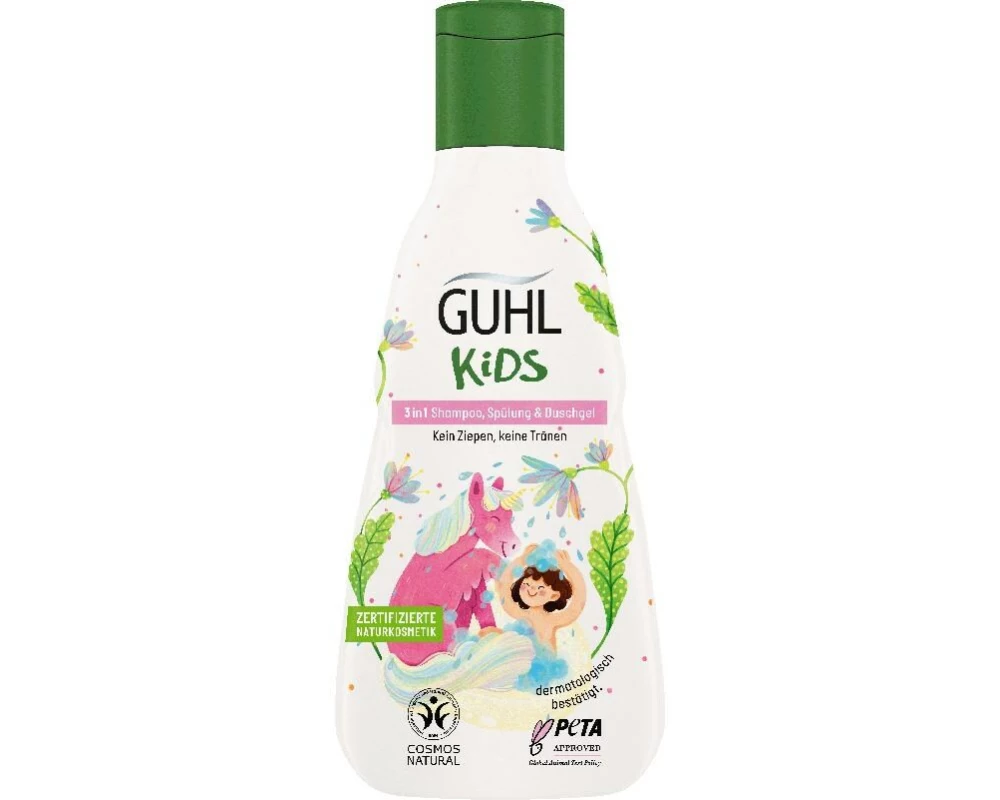 Guhl Kids 3 in 1 Shampoo, Spülung & Duschgel 250 ml