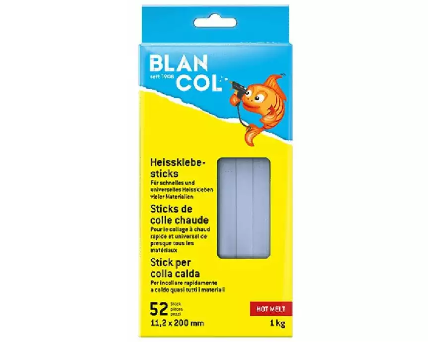 Blancol Klebestick-Set Hot Melt 26 Stück, Transparent