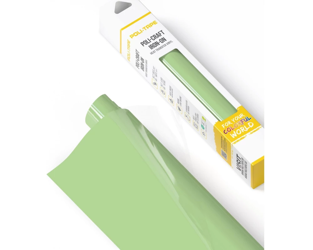 Poli-Tape Aufbügelfolie Poli-Flex turbo, 30.5 x 122 cm, Salbeigrün