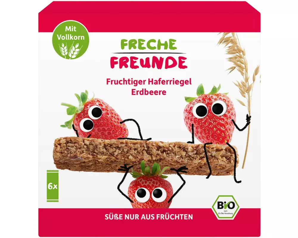 Freche Freunde Riegel Hafer Erdbeere 6 x 30g
