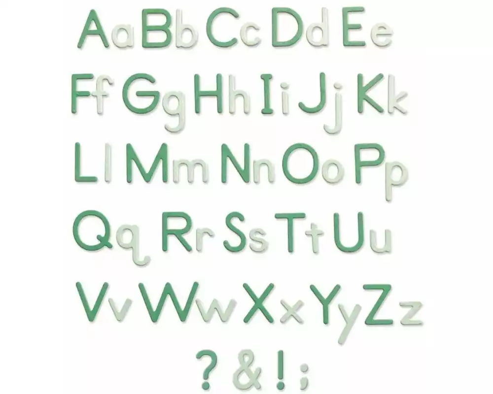 Sizzix Stanzset Essential Type Thinlits 92 Matrizen