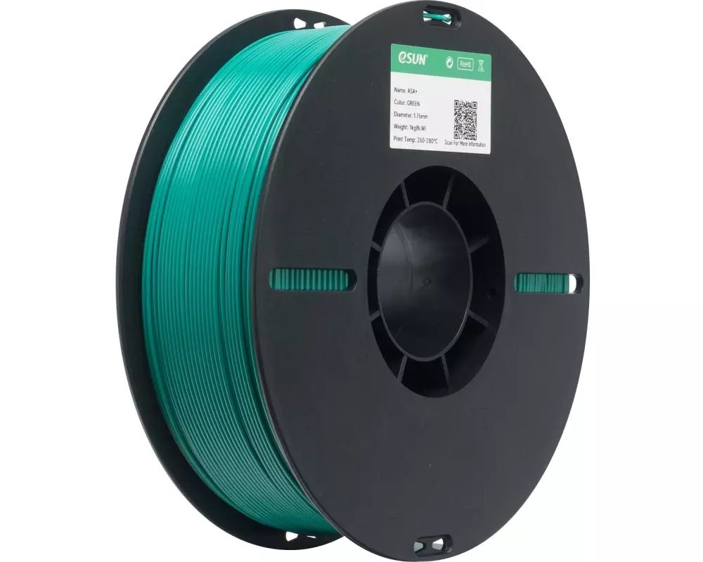 eSun Filament ASA+, Grün 1.75 mm 1 kg