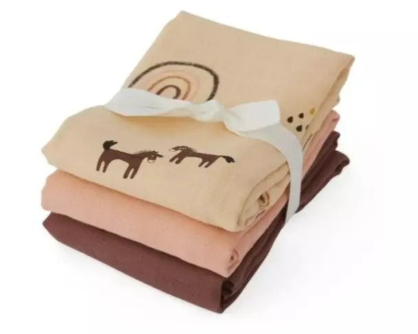 OYOY Mulltuch Rainbow 3 Stück, 70 x 70 cm