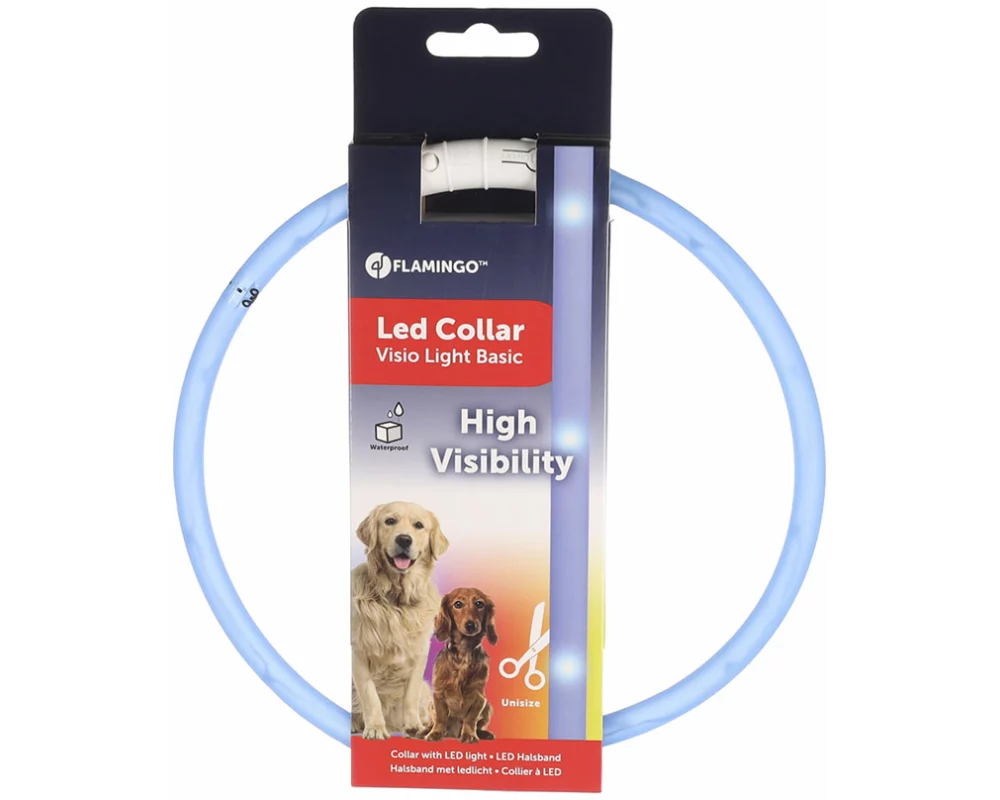 Flamingo Leuchthalsband Nera Visio blau