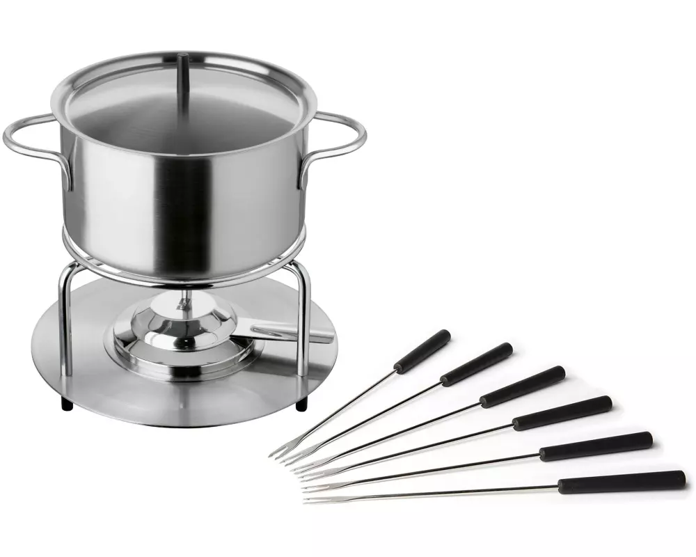 Stöckli Fleischfondue-Set Aragon Inox 9 Teile, Silber