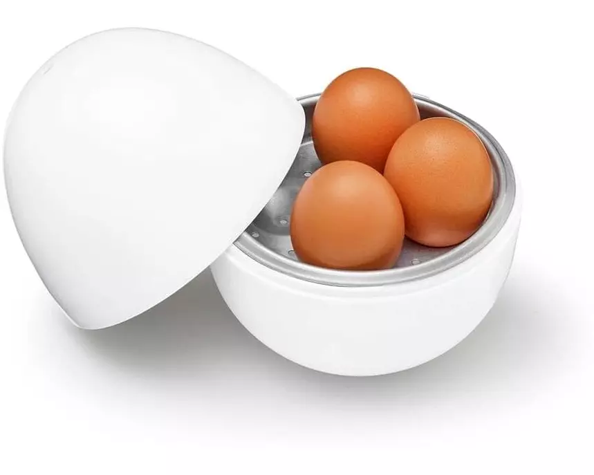 GOURMETmaxx GOURMETmaxx Mikrowellen-Eierkocher weiss für 4 Eier Weiss
