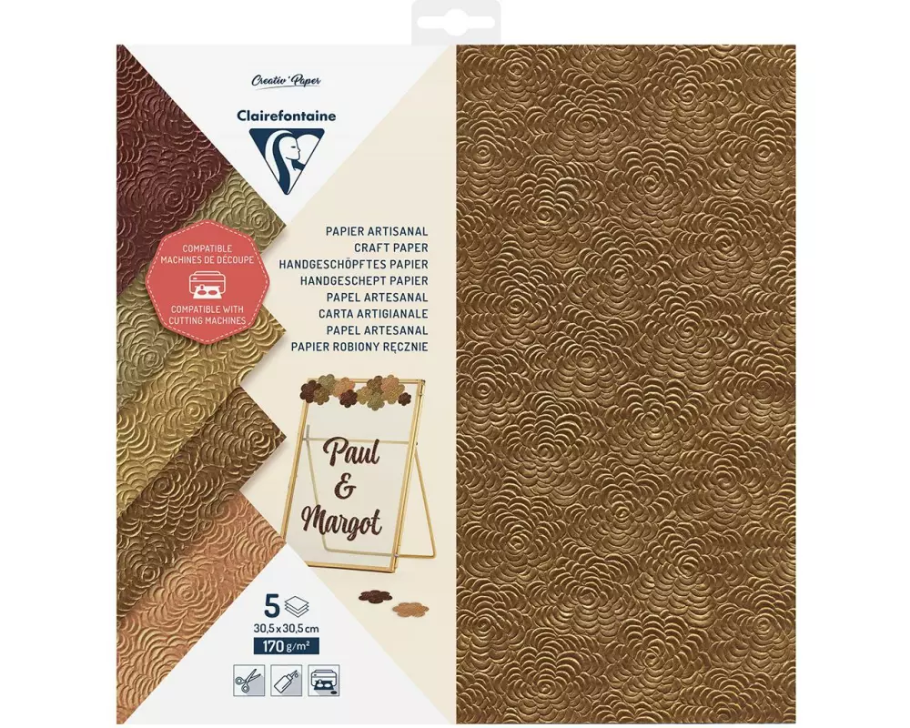 Clairefontaine Bastelpapier 5 Blatt, zum Plotten