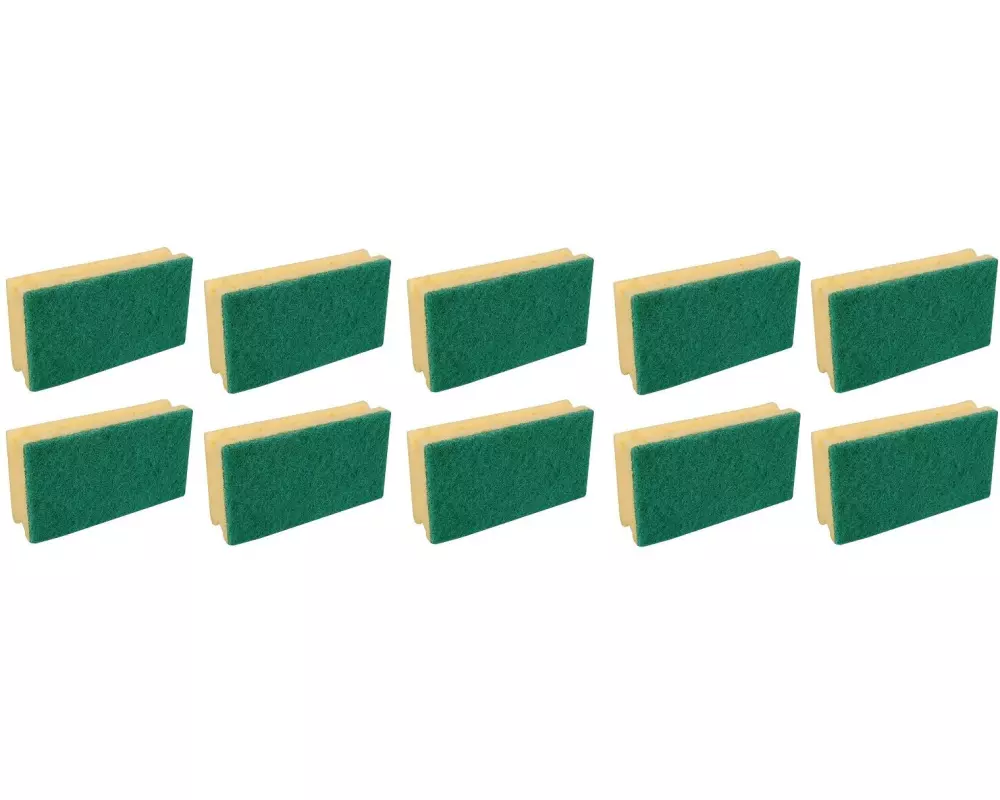 Edi Baur Schwamm Profi 10 Stück, Hellgrün/Gelb, klein