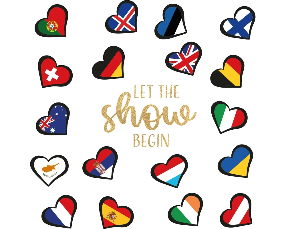 Braun + Company Papierservietten Let the Show begin 33 cm x 33 cm, 20 Stück