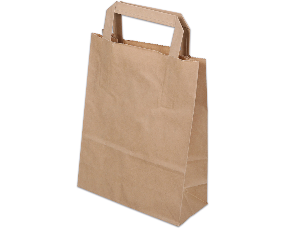 ELCO Tragetasche 180x80x240mm 83101.25 mit Henkel, braun 50 Stück