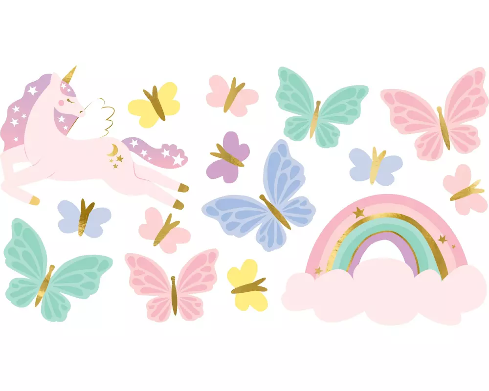 Partydeco Tattoo Set Einhorn Mix