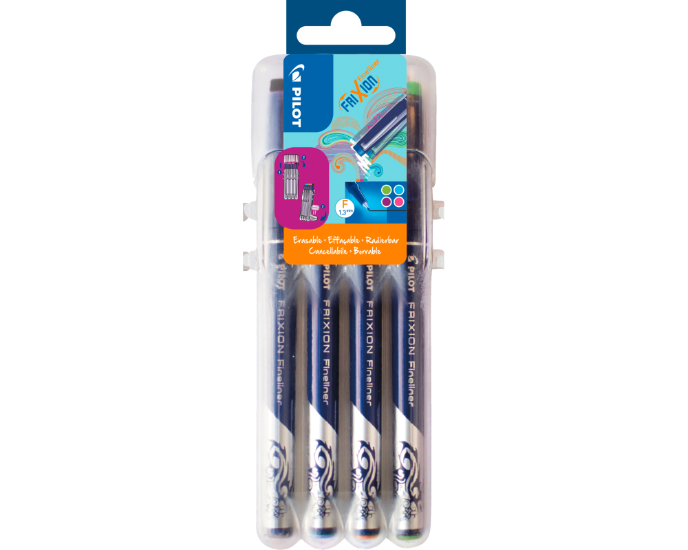 PILOT Fineliner Set FriXion 0.45mm S4/0537182 4 Farben Set2Go Fancy