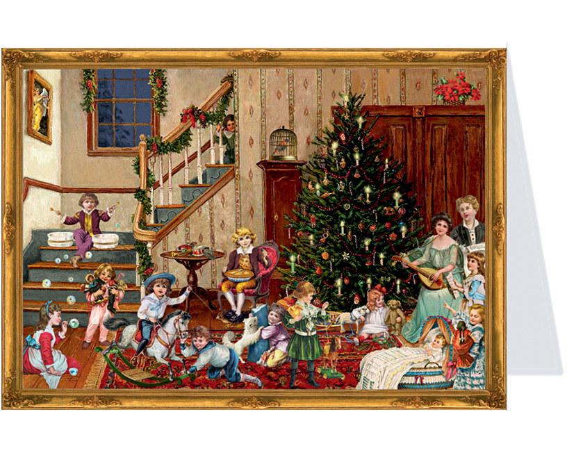 SELLMER Postkarten-Adventskalender 40776 Im Wohnzimmer A6