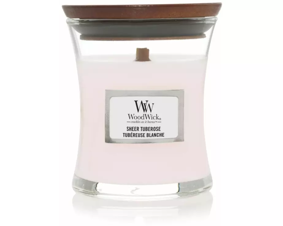 Woodwick Duftkerze Sheer Tuberose Mini Jar
