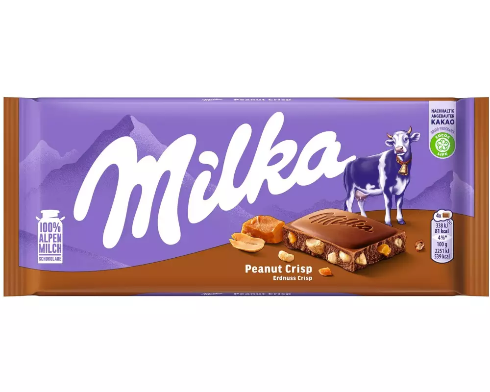 Milka Tafelschokolade Peanut Crips 90 g
