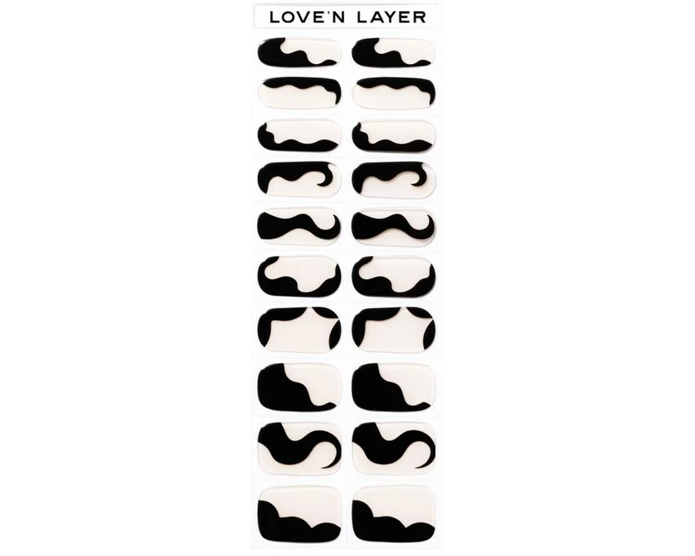 LoveNLayer Abstraction Selbstklebend, Nude, Schwarz