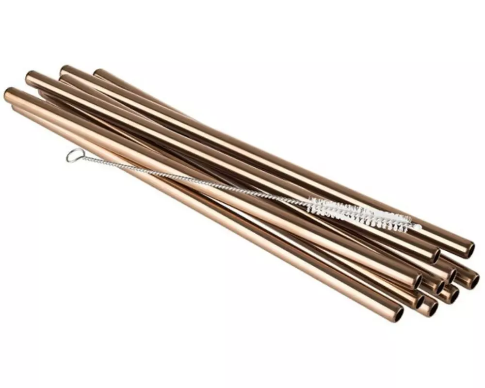 APS Strohhalm 11er-Set, 21.5 cm, Copper-Look