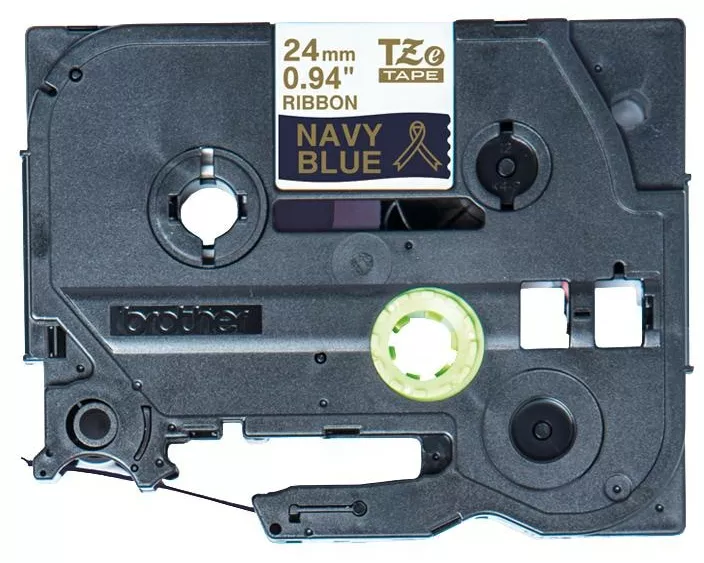 Brother Beschriftungsband TZe-RN54 Gold auf Dunkelblau, 24mm
