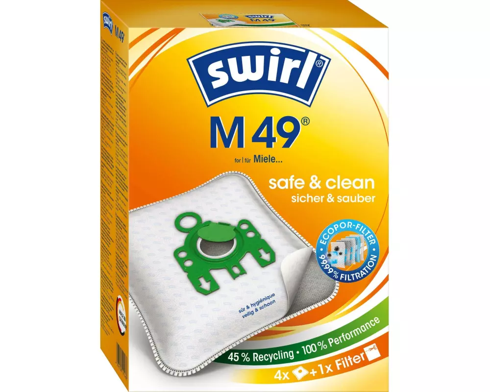 Swirl Staubfilterbeutel M 49 EcoPor 4 Stück