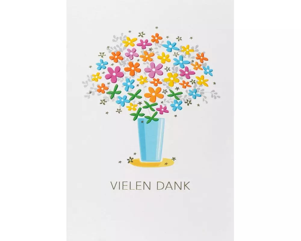 ABC Dankeskarte Blumenstrauss B6