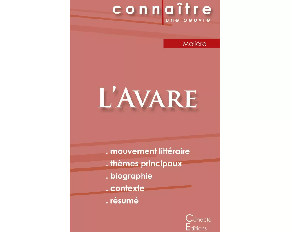 Fiche de lecture L'Avare de Molière (analyse littéraire de référence et résumé complet)