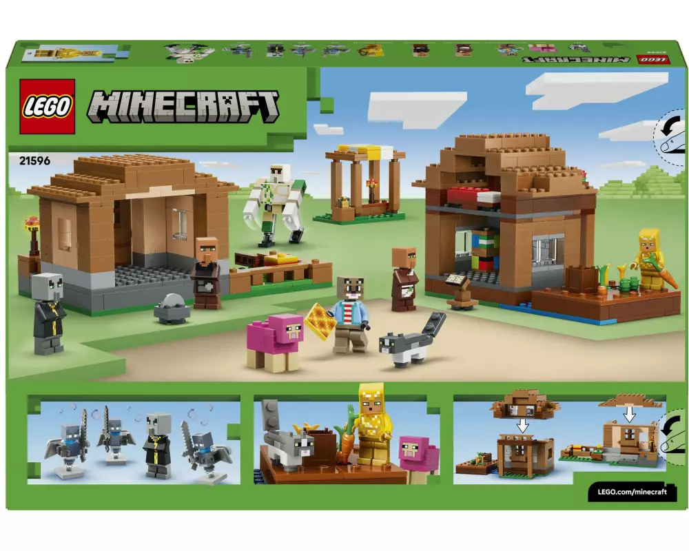 LEGO Minecraft Angriff des Magiers auf das Dorf 21596