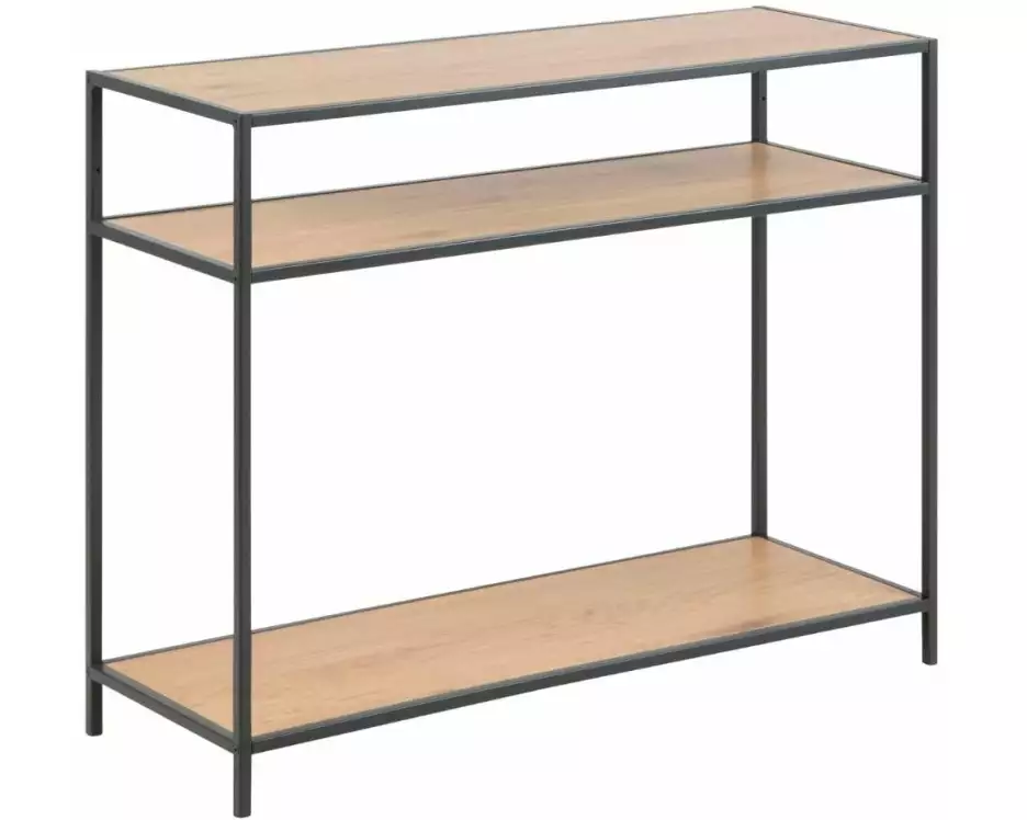 AC Design Konsolentisch Seaford 100 x 35 x 79 cm, Nature/Schwarz