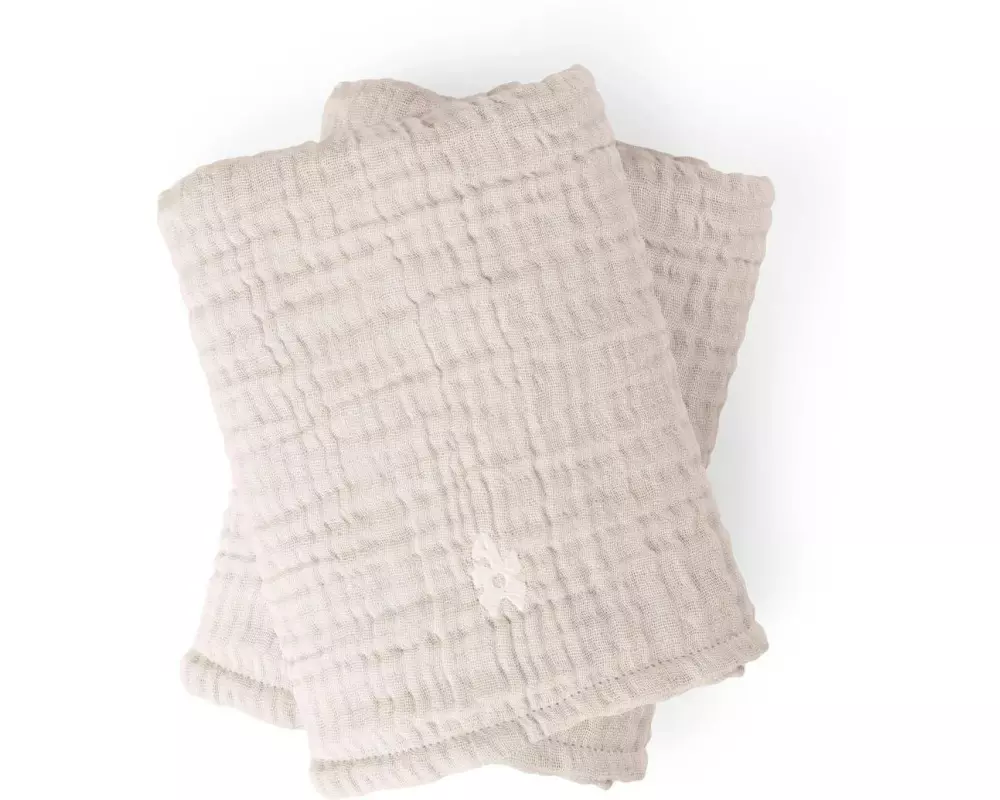 sebra Wickelunterlage 6-lagig Musselin Rose, 2 Stück