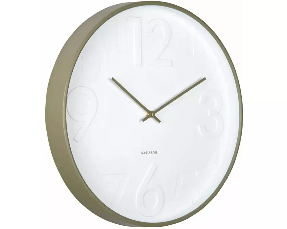 KARLSSON Wanduhr Ayuno Ø 40 cm, Grün