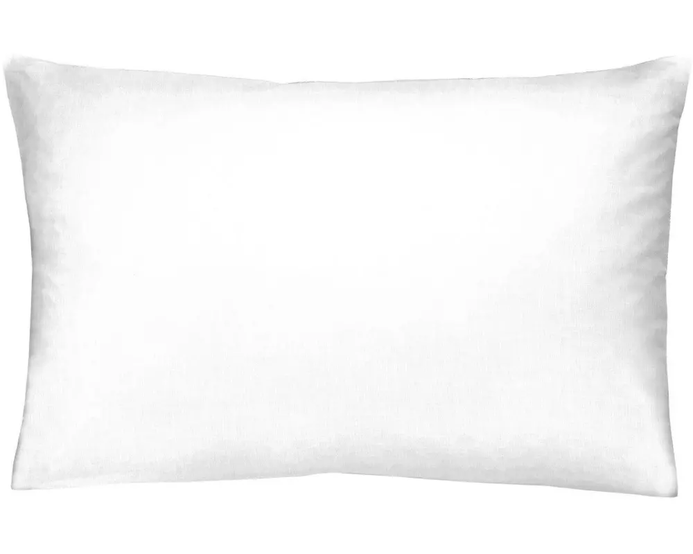 Home Fashion Kopfkissenbezug Halbleinen Weiss, 50 x 70 cm