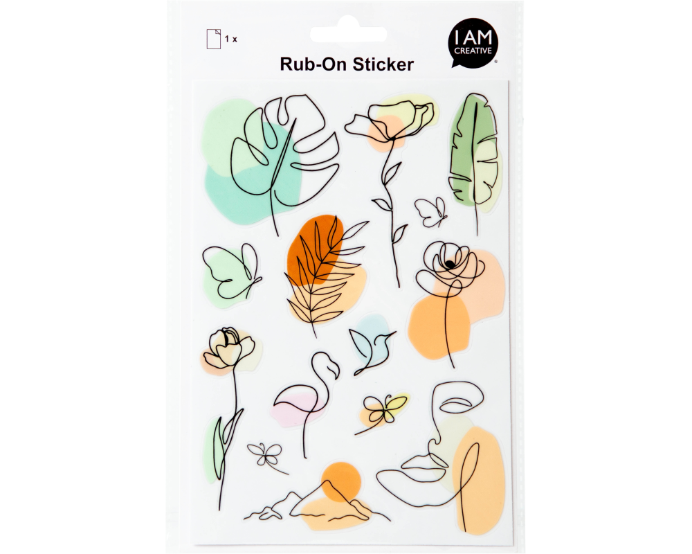 I AM CREATIVE Rub on Sticker A5 4010.61 Illustration
