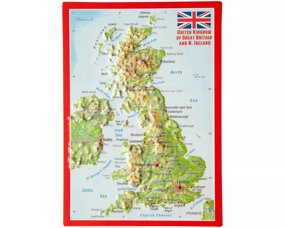 Reliefpostkarte Great Britain