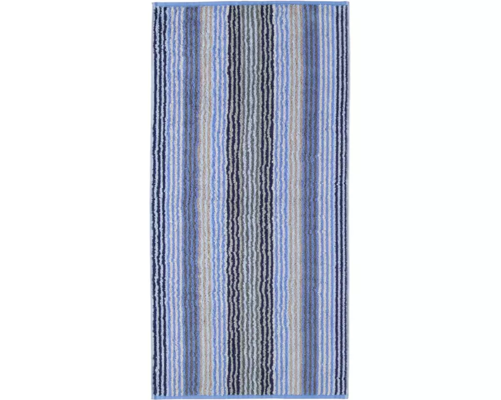 Cawö Handtuch Unique Streifen 50 x 100 cm, Saphir