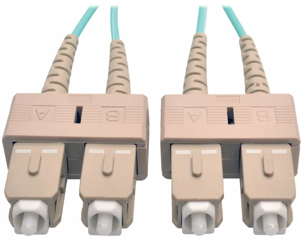 EATON TRIPPLITE 10Gb, Duplex Multimode, 50/125, OM3, LSZH, Fiber Patch Cable, SC/SC - Aqua, 2M 6ft.