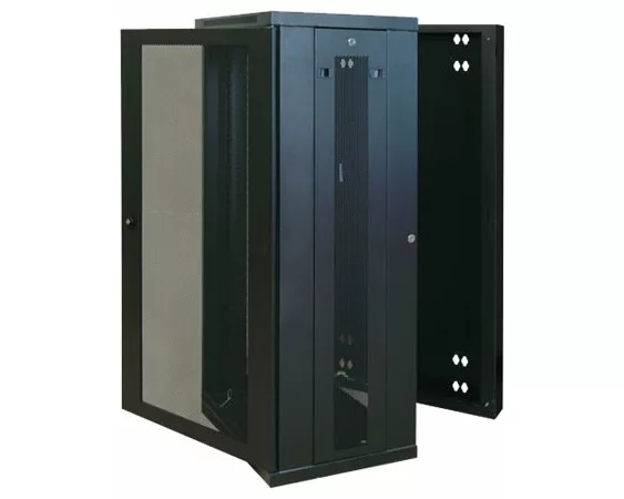 EATON TRIPPLITE SmartRack 26U, Low-Profile, Switch-Depth, Wall-Mount, Half-Height, Rack Enclosure, Hinged Back