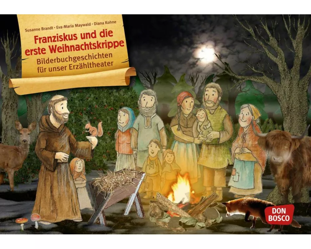 Franziskus und die erste Weihnachtskrippe. Kamishibai Bildkartenset