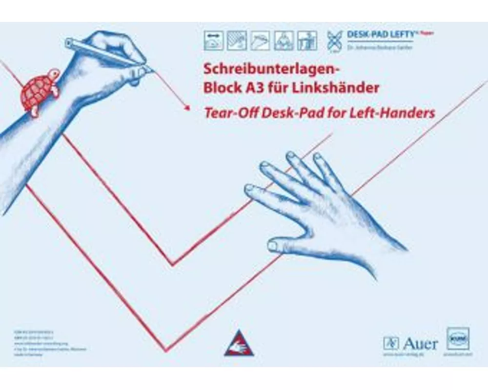 Schreibunterlagen-Block DESK-PAD LEFTY, DIN A3, für Linkshänder