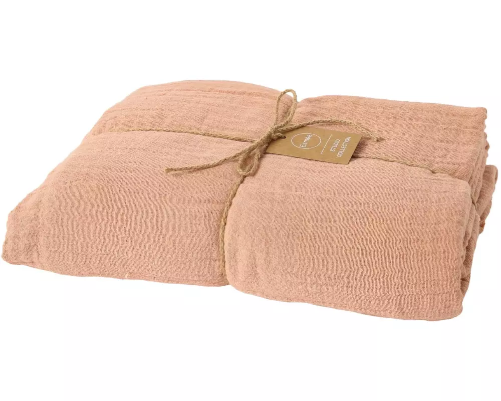 Esmée Tagesdecke Musselin 220 x 240 cm, Altrosa