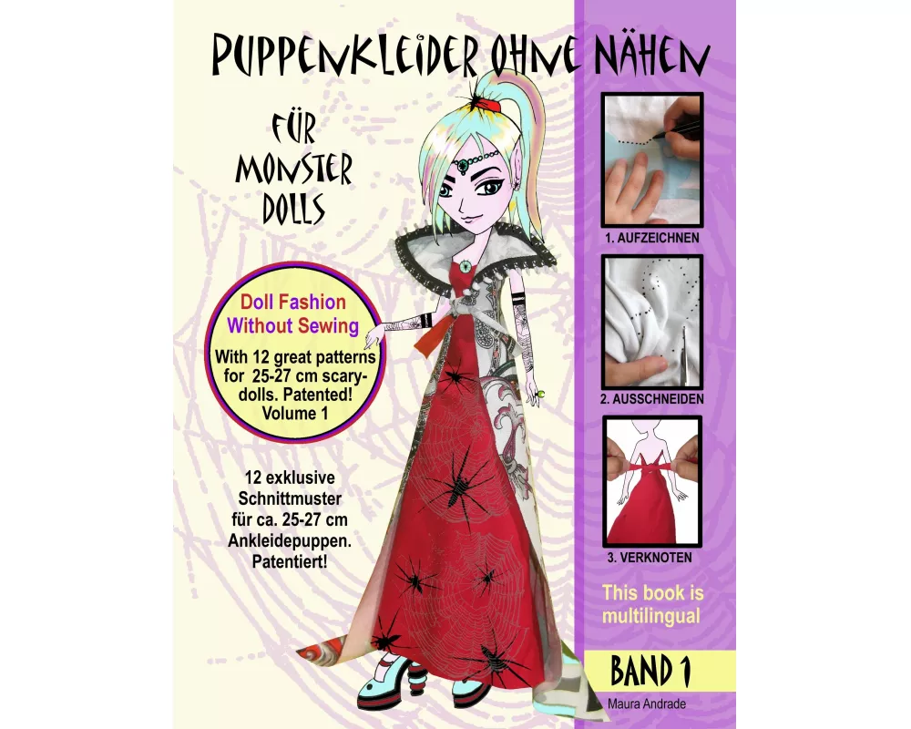 Puppenkleider ohne Nähen für Monster Dolls - Band 1, Doll fashion without sewing for monster dolls - Vol. 1