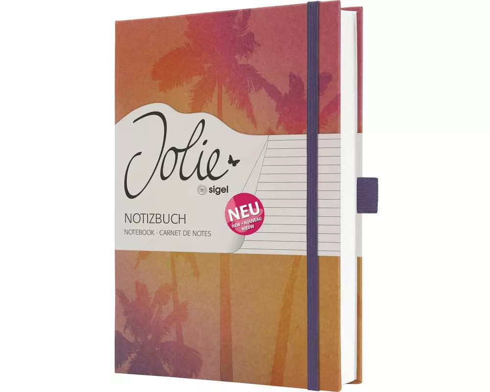 Jolie Notizbuch Pure Palms A5, Liniert, Mehrfarbig