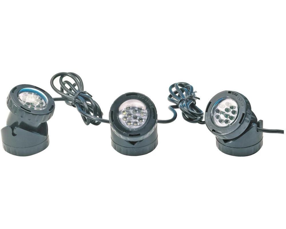 HEISSNER AquaLight LED, 3 x 1.5W, Unterwasserspot mit Trafo 3er-Set
