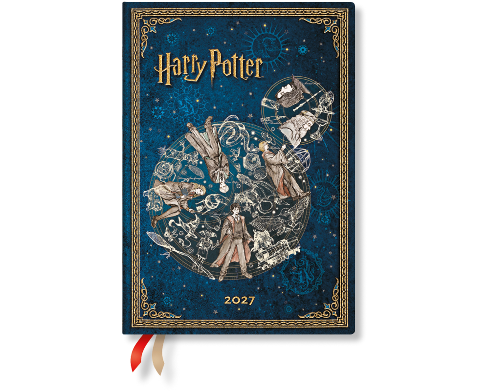 PAPERBLANKS Agenda Hogwarts 2027 DD1774-6 1W/2S HOR Midi HC DE 13x18cm