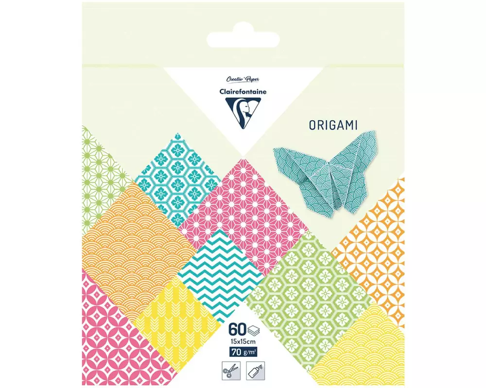 Clairefontaine Bastelpapier Origami Papier Sommer, 60 Blatt